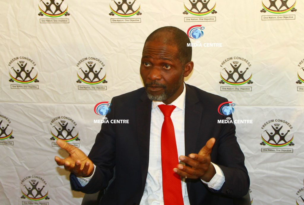 Joseph Busha - FreeZim Congress Leader addressing a press conference at Media Centre - 1 Nov 2019